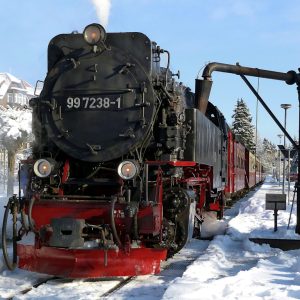 Studienfahrt in den Harz: Auf der winterlichen Harzquerbahn zum Weihnachtsmarkt nach Wernigerode